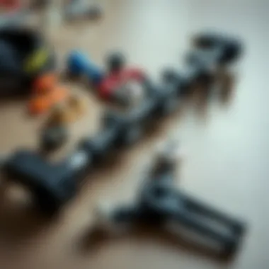 The various components of a Slingshot control bar laid out