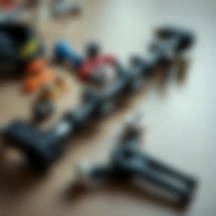 The various components of a Slingshot control bar laid out