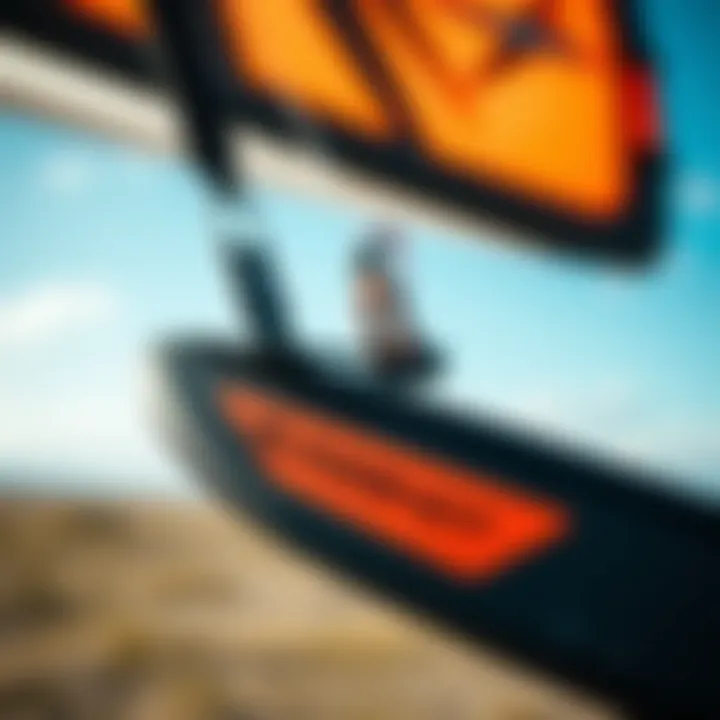 A close-up view of a Slingshot kiteboarding kite showcasing its design