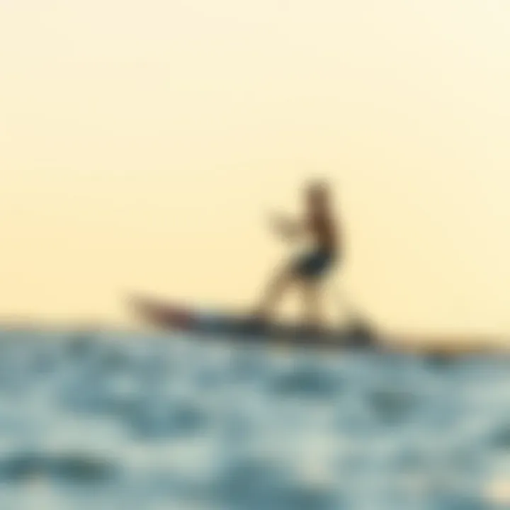 A skilled rider demonstrating advanced techniques on a hydrofoil paddleboard