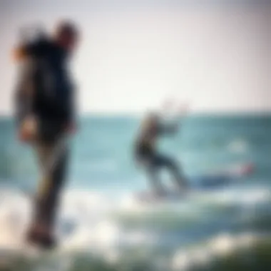 Mastering Safety in Air Foil Surfing An expert kiteboarder demonstrating safety techniques while air foiling