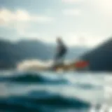 An innovative efoil gliding through calm waters