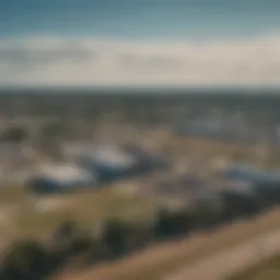 A panoramic view of Beeville, Texas under a clear blue sky