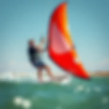 Mastering Kite Control An expert kitesurfer demonstrating techniques on the water, providing insights into the skills needed for effective kite control.