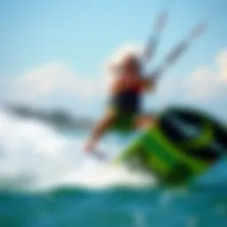 Vibrant kiteboarding action on New Port Richey waters