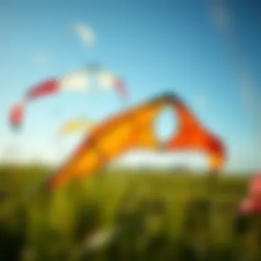 Detailed view of the Boston Big Game Kite's design and materials