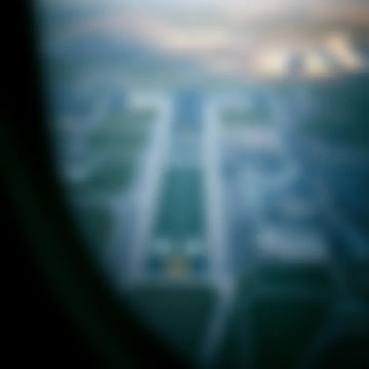 Aerial view of Bridgeport Airport showcasing runways and terminals