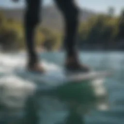 Electric foil board on the water showcasing its performance