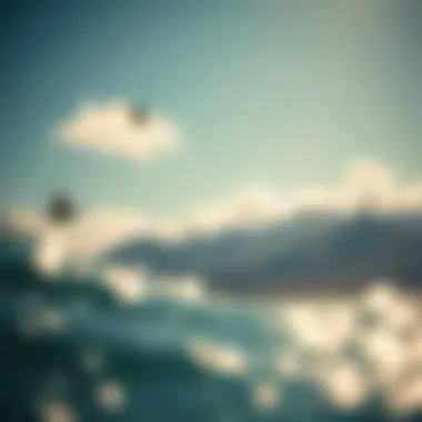 Breathtaking kite surfing destination with stunning scenery