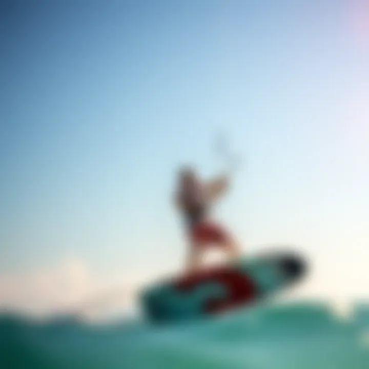 Kiteboarder launching the Cabrinha Switchblade 14m