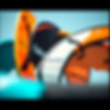 Different types of Cabrinha wings displayed together, highlighting their unique shapes and sizes for various kiteboarding styles.