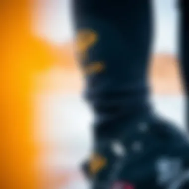 Close-up of wetsuit material and insulation