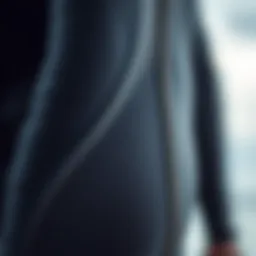Wetsuit material close-up highlighting insulation