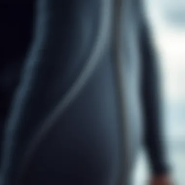 Wetsuit material close-up highlighting insulation