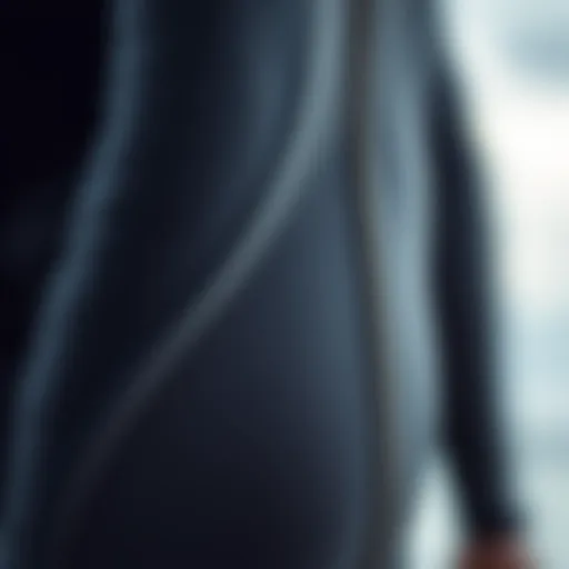 Wetsuit material close-up highlighting insulation