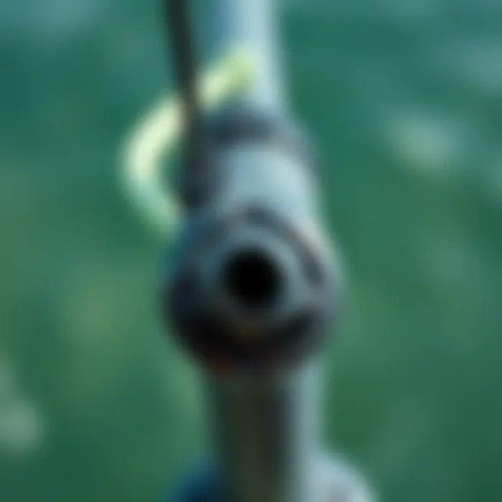 Fone Kite Pump Nozzle Detail Close-up of the Fone kite pump nozzle