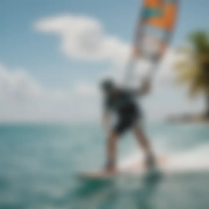 Exciting kiteboarding action on the pristine waters of St. Lucia