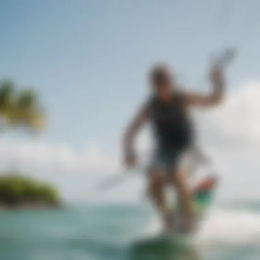Kiteboarding Thrills at Coconut Bay Thrilling kiteboarding experience at Coconut Bay
