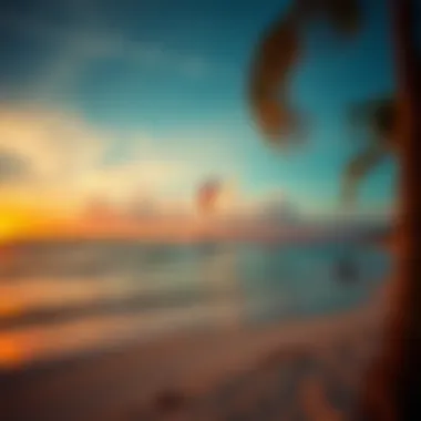 Stunning Sunset at Coconut Bay Resort A vibrant sunset illuminating the beach, perfect for kiteboarding enthusiasts