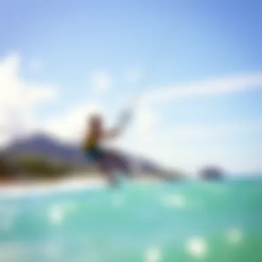 Adventure Sports at Coconut Hotel's Beach Kiteboarding action near the hotel's beach