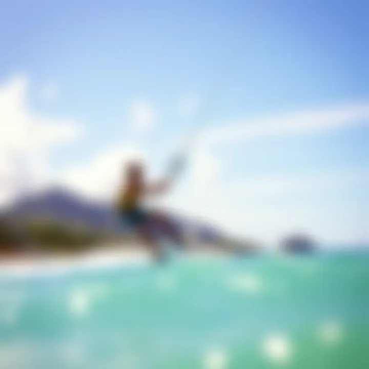 Adventure Sports at Coconut Hotel's Beach Kiteboarding action near the hotel's beach