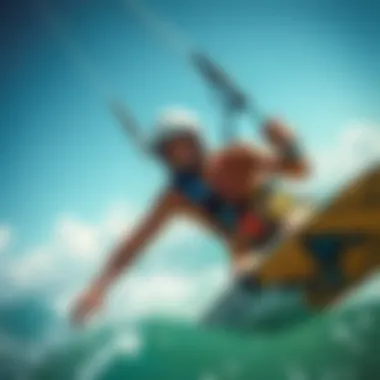 Engaging with the Kiteboarding Community Kiteboarder engaging with the kiteboarding community through Woo Kite 3.0