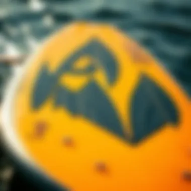 Close-up of a wing surf board showcasing its intricate design