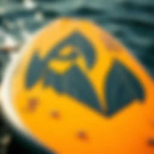 Close-up of a wing surf board showcasing its intricate design