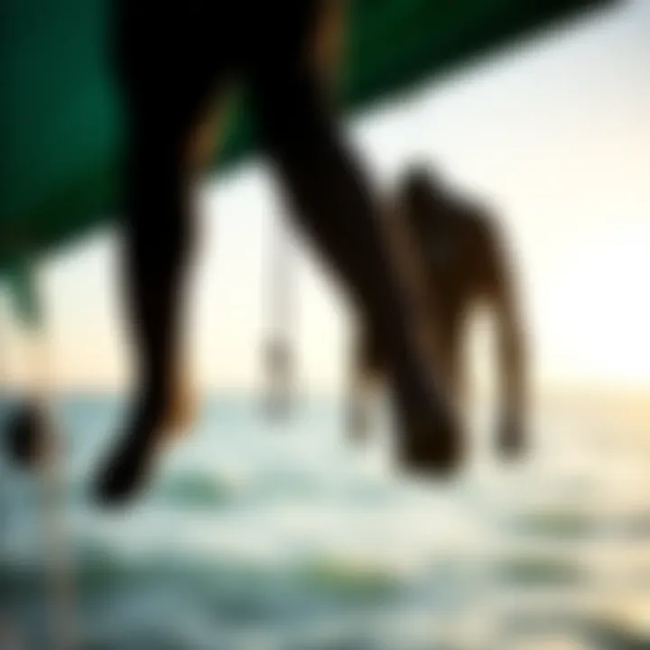 Wetsuit Maintenance Tips A well-maintained wetsuit hanging to dry, emphasizing care and longevity