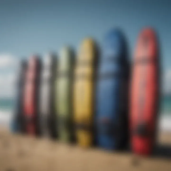 Variety of Kiteboard Travel Bags A diverse range of kiteboard travel bags displayed for comparison