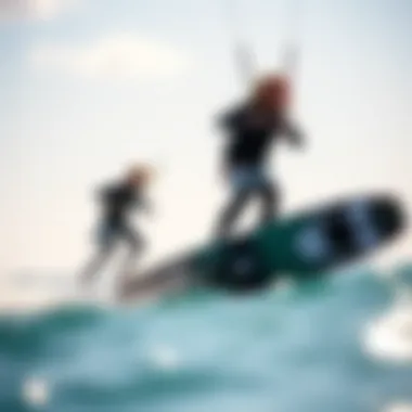 Comparison of foil board and traditional kiteboard