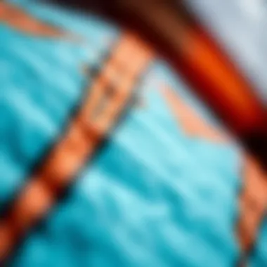 Close-up of a durable kite fabric with intricate design