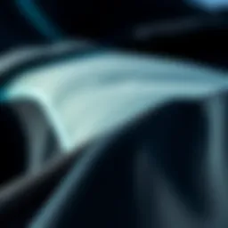 Detailed view of a wetsuit fabric showcasing its texture and flexibility