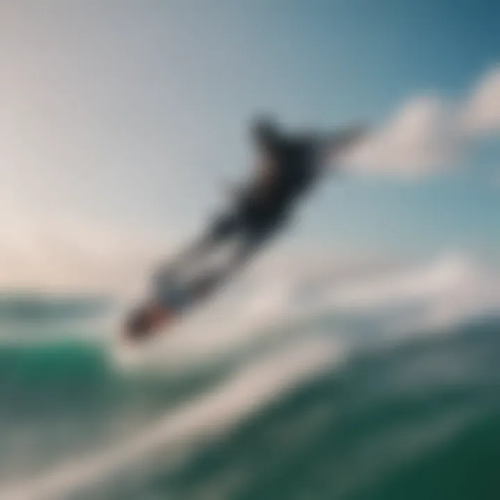 Thrilling Ozone Kitesurfing Experience Dynamic Ozone kitesurfing action captured in vibrant waters