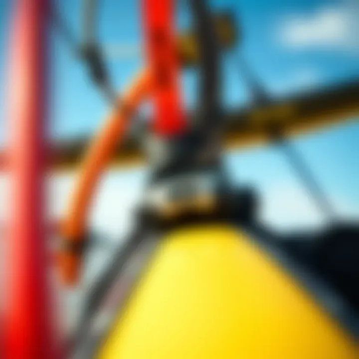 Essential Gear for Wing Kiteboarding Close-up of wing kiteboarding gear