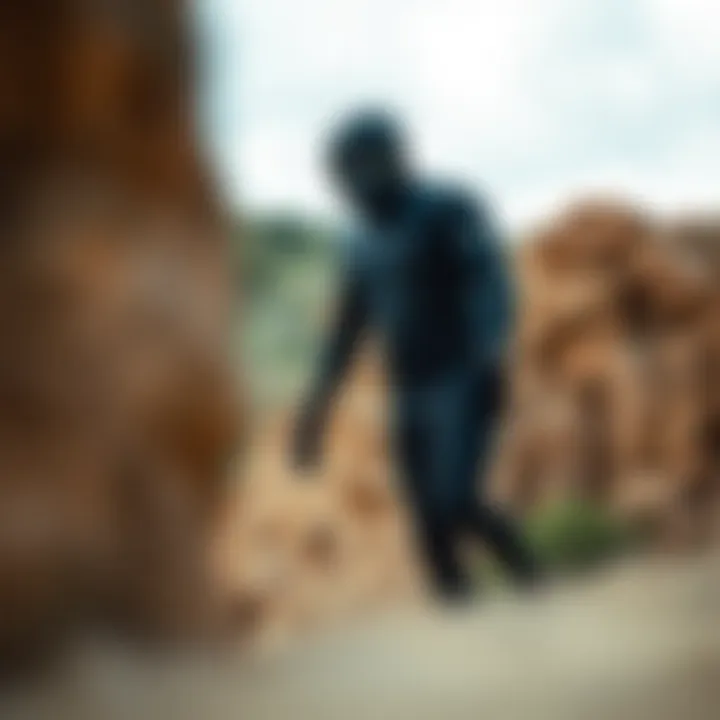 High-Performance Dry Suit for Kiteboarding A high-performance dry suit designed for kiteboarding showcased in a rugged outdoor setting.