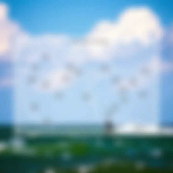 Wind Patterns for Kiteboarding Detailed wind pattern map illustrating optimal kiteboarding conditions