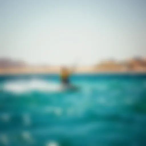 Vibrant kiteboarding scene at Dahab's coastline