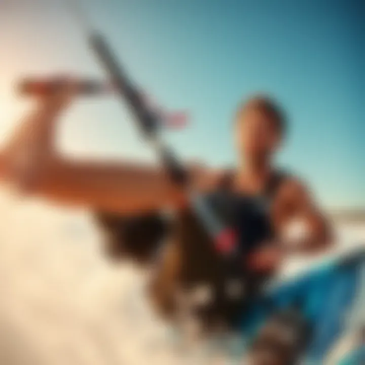 Functionality of the DaKine Harness in Action User demonstrating the functionality of the DaKine harness while kiteboarding