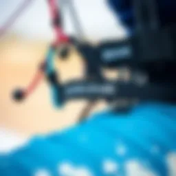 Close-up view of the Dakine kiteboard harness showcasing its design and materials