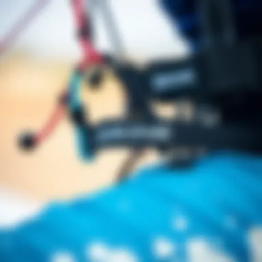 Close-up view of the Dakine kiteboard harness showcasing its design and materials