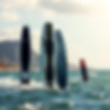 Design Comparison of Kiteboards Side-by-side comparison of different kiteboard designs