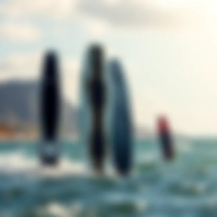 Design Comparison of Kiteboards Side-by-side comparison of different kiteboard designs