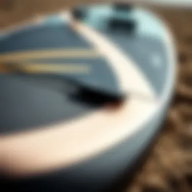 High-Performance Kiteboard Materials Close-up of a high-performance kiteboard showcasing its materials