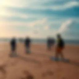 Scenic view of Diani Beach showcasing kiteboarding enthusiasts