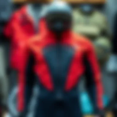 Drysuit Features and Insulation A drysuit on display highlighting its unique features and insulation capabilities.