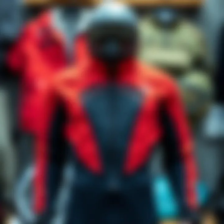 Drysuit Features and Insulation A drysuit on display highlighting its unique features and insulation capabilities.