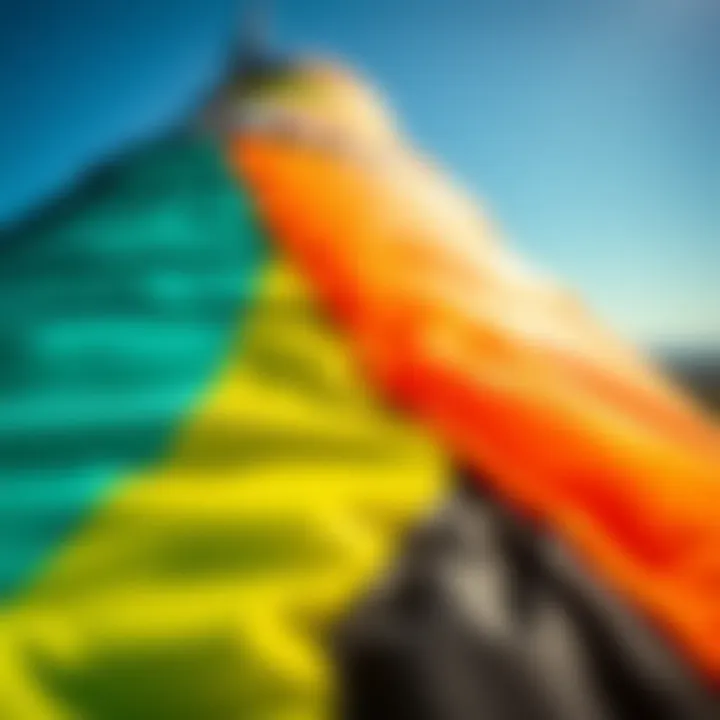 Close-up of advanced materials used in kite construction