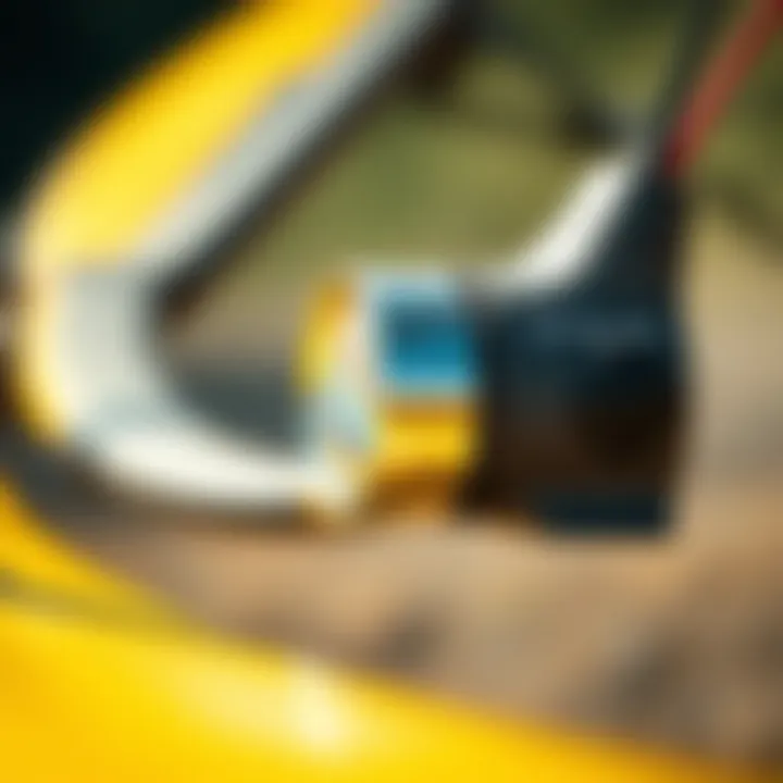 Close-up of an efoil's advanced technology features