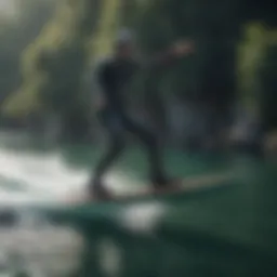 Electric hydrofoil board gliding effortlessly above water